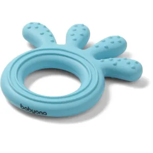 BabyOno Be Active Silicone Teether Octopus chew toy Blue 1 pc