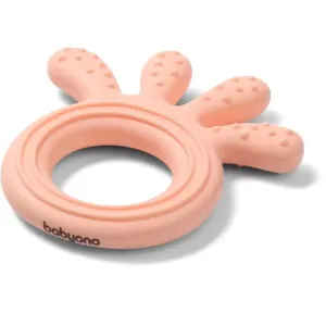 BabyOno Be Active Silicone Teether Octopus chew toy Pink 1 pc