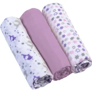 BabyOno Diaper Super Soft cloth nappies Violet 70 × 70 cm 3 pc