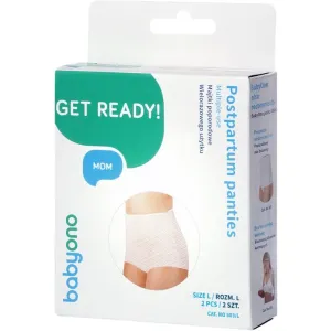 BabyOno Get Ready Multiple-use Mesh Panties postpartum underwear size L 2 pc