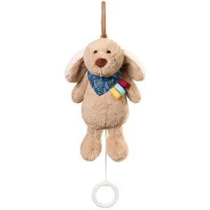 BabyOno Have Fun Musical Toy Dog Willy contrast hanging toy with melody 0 m+ 1 pc