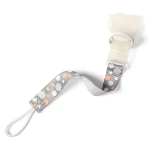 BabyOno Pacifier Holder dummy clip for children from birth Grey/Orange 1 pc