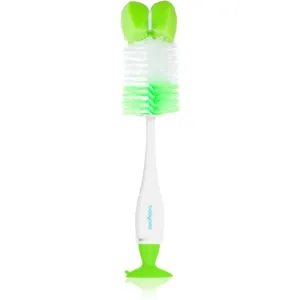 BabyOno Take Care Brush for Bottles and Teats cleaning brush with suction cup Green 1 pc