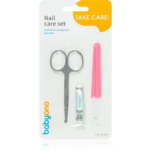 BabyOno Take Care Nail Care manicure set Red(for children)