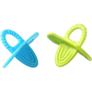 BabyOno Teether chew toy 3m+ Blue + Green 2 pc