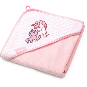 BabyOno Towel Bamboo towel with hood from bamboo Pink 100x100 cm