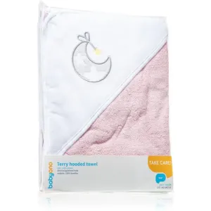 BabyOno Towel Terrycloth towel with hood Pink 100x100 cm