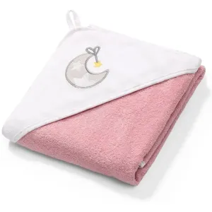 BabyOno Towel towel with hood 76 x 76 cm Pink 1 pc