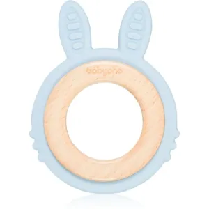 BabyOno Wooden & Silicone Teether chew toy Bunny 1 pc