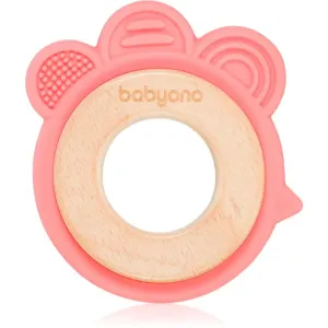 BabyOno Wooden & Silicone Teether chew toy Hen 1 pc
