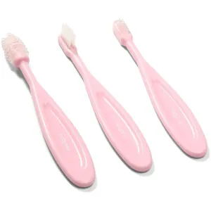 BabyOno Toothbrush toothbrush for children Pink 3 pc