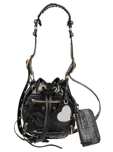 BALENCIAGA - Le Cagole Xs Leather Bucket Bag #1650345