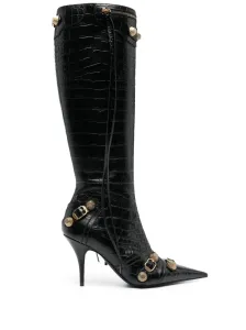 BALENCIAGA - Le Cagole Leather Heel Boots #1638224