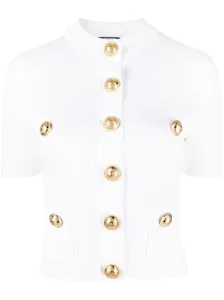 BALMAIN - Embossed Buttons Knitted Cardigan #1767526