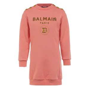 Balmain Girls Studs Sweater Pink 4Y