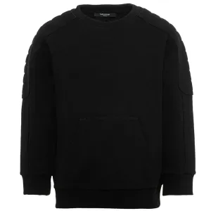Balmain Boys Back Logo Sweater Black 13Y