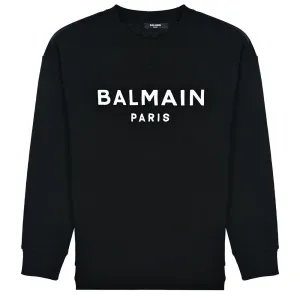 Balmain Unisex Classic Logo Sweater Black 10Y