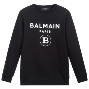 Balmain Boys Logo Sweatshirt Black 6Y #1575734