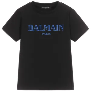 Balmain Boys Logo T-shirt Black 12Y #1575945