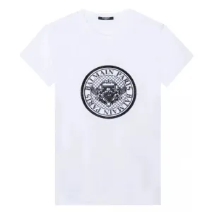 Balmain Boys Logo T-shirt White 10Y #1576386