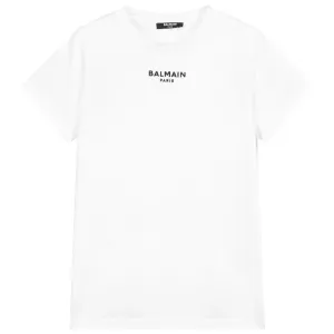 Balmain Paris Boys Logo T-shirt White 12Y