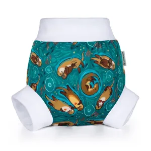 Bamboolik Pull-Up Cover Otters in Love washable nappy wraps size M 7-12 kg 1 pc