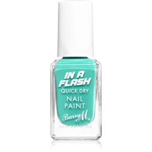 Barry M IN A FLASH quick-drying nail polish shade Teal Rush 10 ml