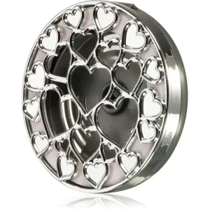 Bath & Body Works Silver Hearts car air freshener holder without refill hanging 1 pc