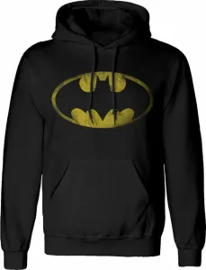 Batman Hoodie Distressed Jumbo Logo XL Black