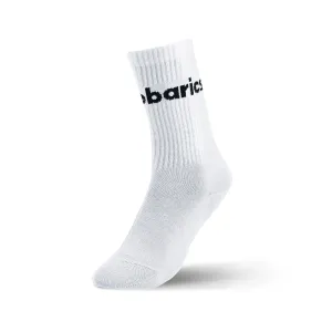 Barebarics - Barefoot Socks - Crew - White - Big logo 35-38