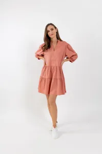 Women's Shirt Dress Be Lenka Essentials - Salmon Pink M/L