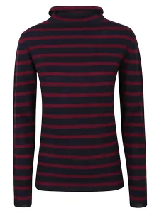 BE YOU - Striped Cashmere Turtleneck Sweater