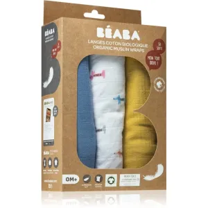 Beaba Cotton Muslin Cloths swaddle wrap Dog 3 pc