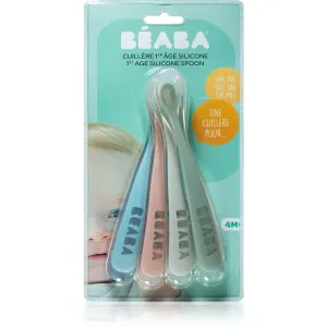 Beaba Silicone Spoon Set of 4 ergonomic silicone spoons spoon Eucalyptus 4 pc