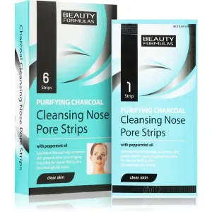 Beauty Formulas Clear Skin Purifying Charcoal cleansing mask with activated charcoal for the nose 6 pc #290368