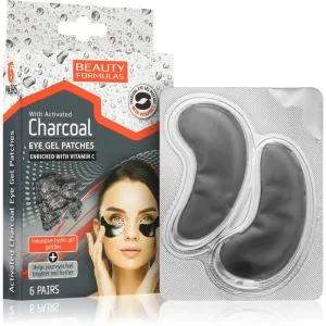 Beauty Formulas Charcoal hydrogel eye mask with activated charcoal 6 pc #288137