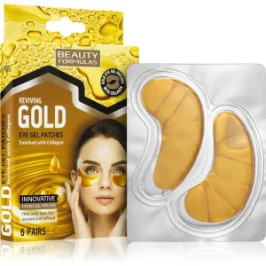 Beauty Formulas Gold hydrogel eye mask with collagen 6 pc