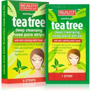 Beauty Formulas Tea Tree nose pore strips for blackheads 6 pc