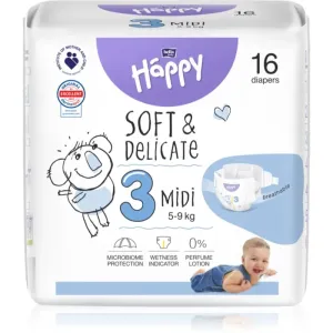 Bella Baby Happy Soft&Delicate Size 3 Midi disposable nappies 5-9 kg 16 pc