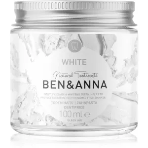 BEN&ANNA Natural Toothpaste White toothpaste in a glass container with whitening effect 100 ml