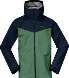 Bergans Skar Light 3L Shell Jacket Men Dark Jade Green/Navy Blue L Outdoor Jacket
