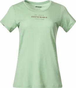 Bergans Graphic Wool Tee Women Light Jade Green/Chianti Red XS Outdoor T-Shirt