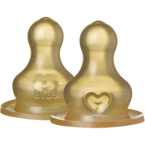 BIBS Baby Glass Bottle Latex Nipple baby bottle teat Medium Flow 2 pc
