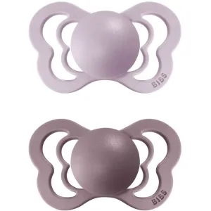 BIBS Couture Natural Rubber Size 1: 0+ months dummy Dusky Lilac / Header 2 pc