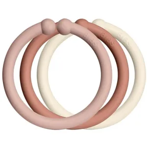 BIBS Loops hanging rings Blush / Woodchuck / Ivory 12 pc