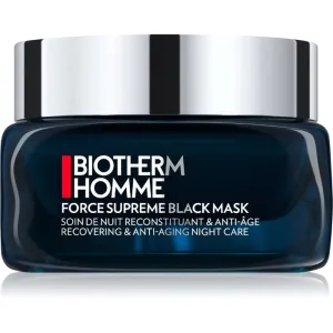 Biotherm Homme Force Supreme night mask for skin renewal black for men 50 ml
