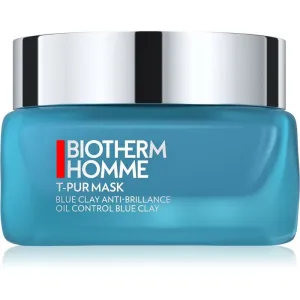 Biotherm Homme T - Pur Blue Face Clay cleansing mask for hydration and pore minimising 50 ml