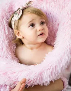 Bizzi Growin Fluffy Baby Blanket - Blush Pink Koochicoo™️