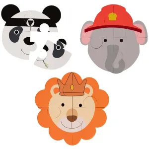 Bo Jungle B-Animal puzzle Panda/Elephant/Lion 3 pc