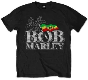 Bob Marley T-Shirt Distressed Logo Unisex Black M